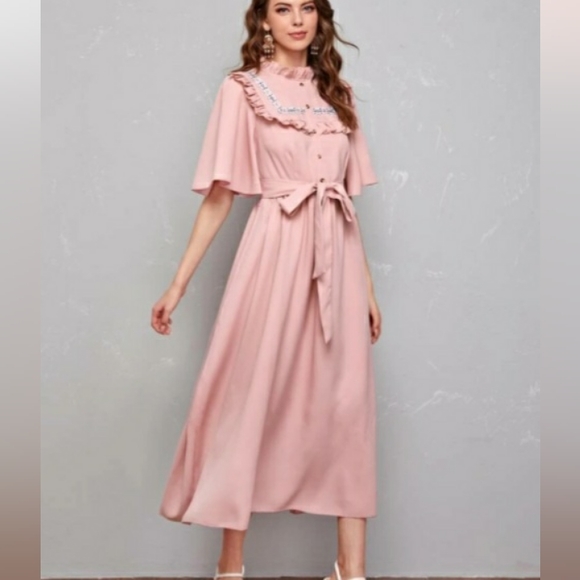 Dresses & Skirts - New Butterfly Sleeve Belted Dress